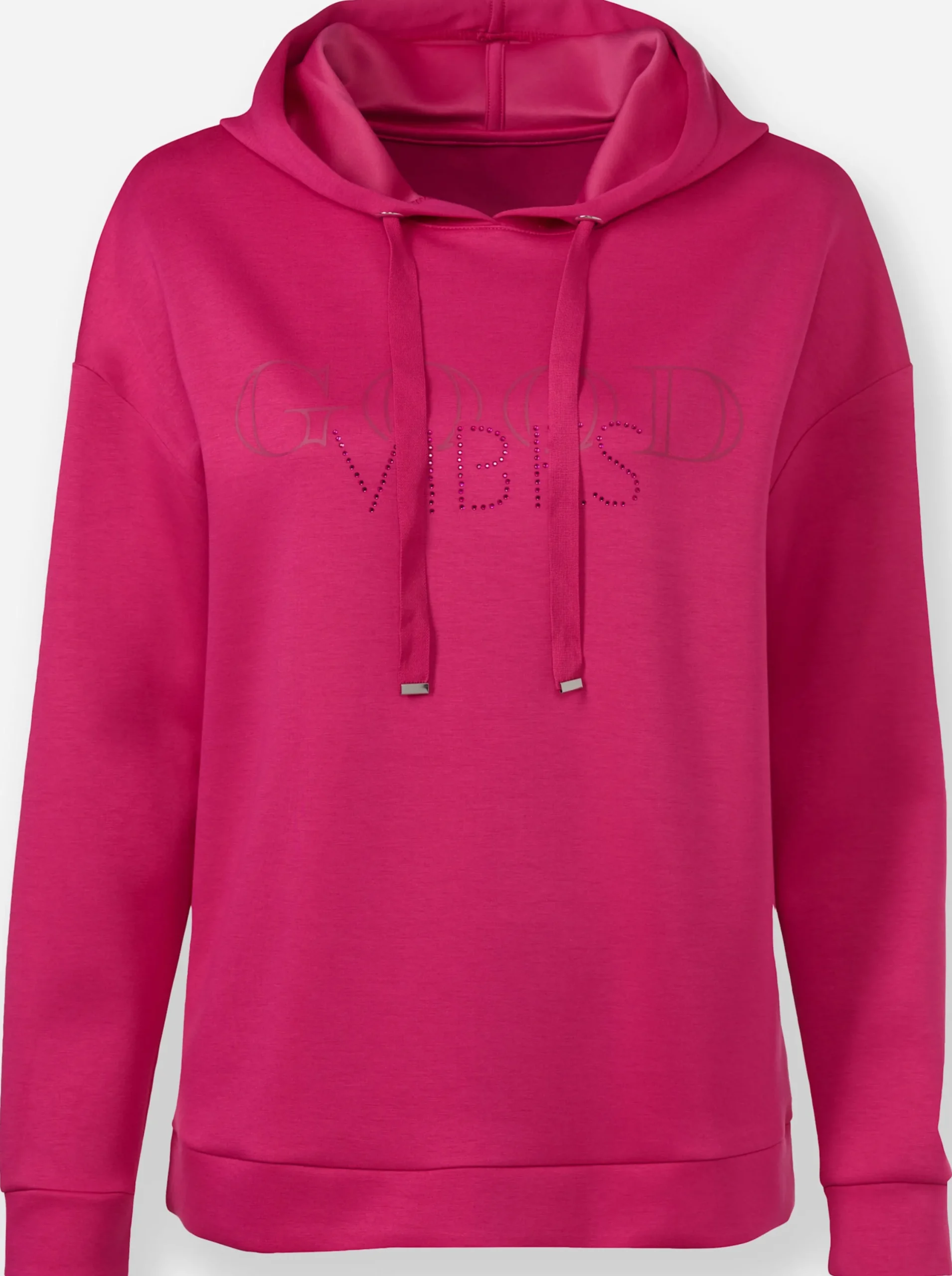 Shirts|heine Kapuzensweatshirt mit Schriftzug pink