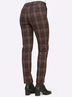 Jeans|heine Karohose braun-schwarz-kariert