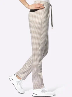 Hosen|heine Karohose beige-ecru-kariert