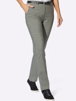 Hosen| Karohose in Koffer-Qualität khaki-schwarz-kariert