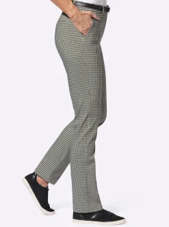 Hosen| Karohose in Koffer-Qualität khaki-schwarz-kariert