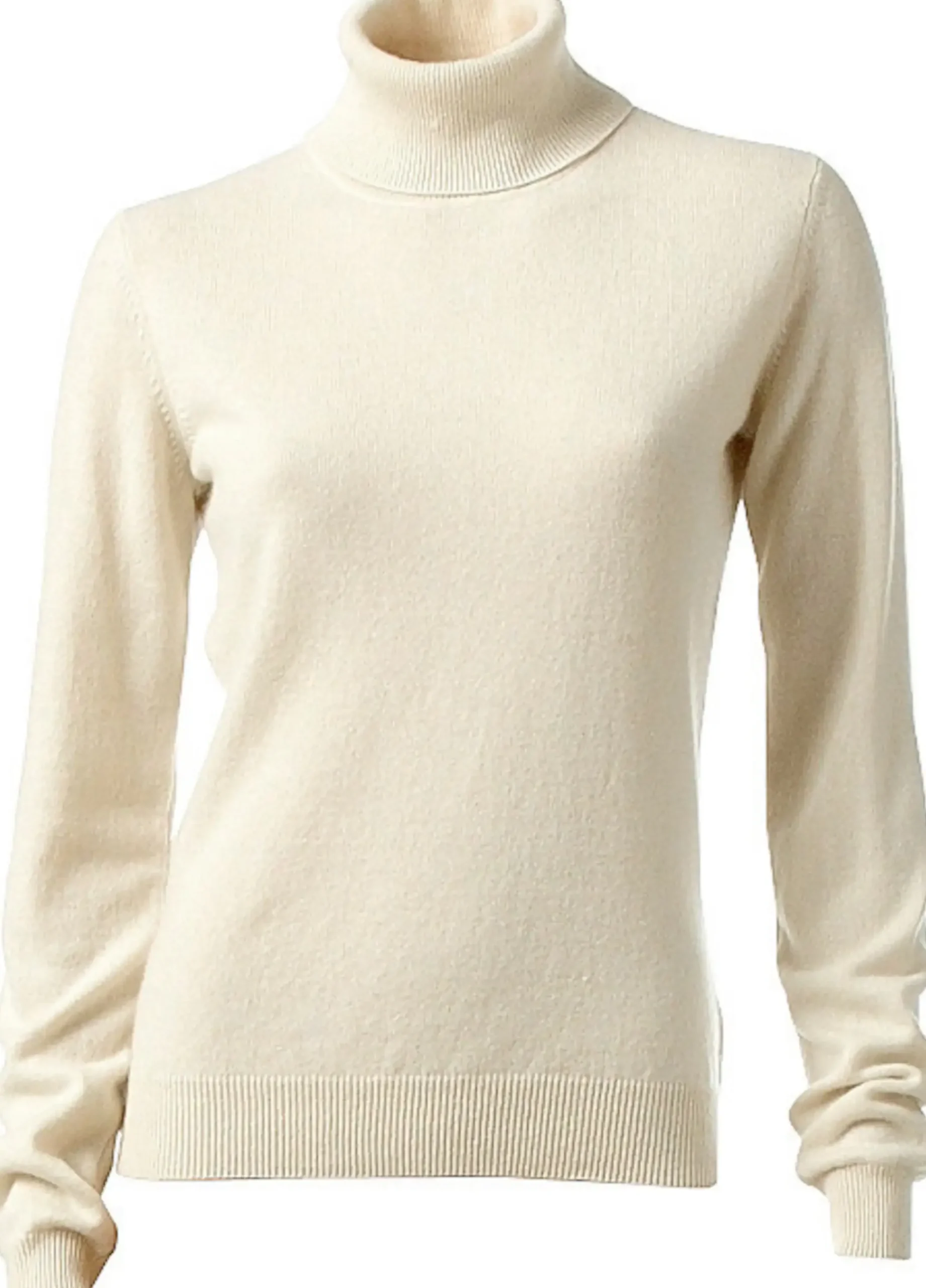 Pullover|heine Kaschmirpullover mit Rollkragen wollweiß