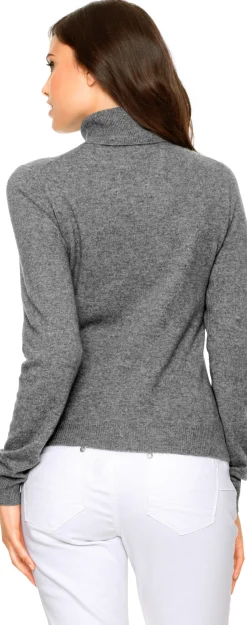 Pullover|heine Kaschmirpullover mit Rollkragen grau-melange
