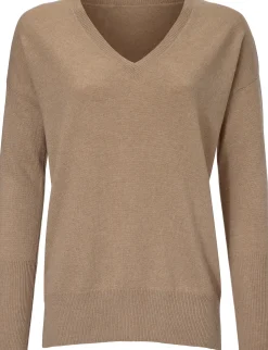 Pullover|heine Kaschmirpullover mit V-Ausschnitt camel