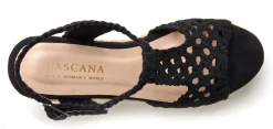 Sandalen & Sandaletten|LASCANA Keilsandalette schwarz