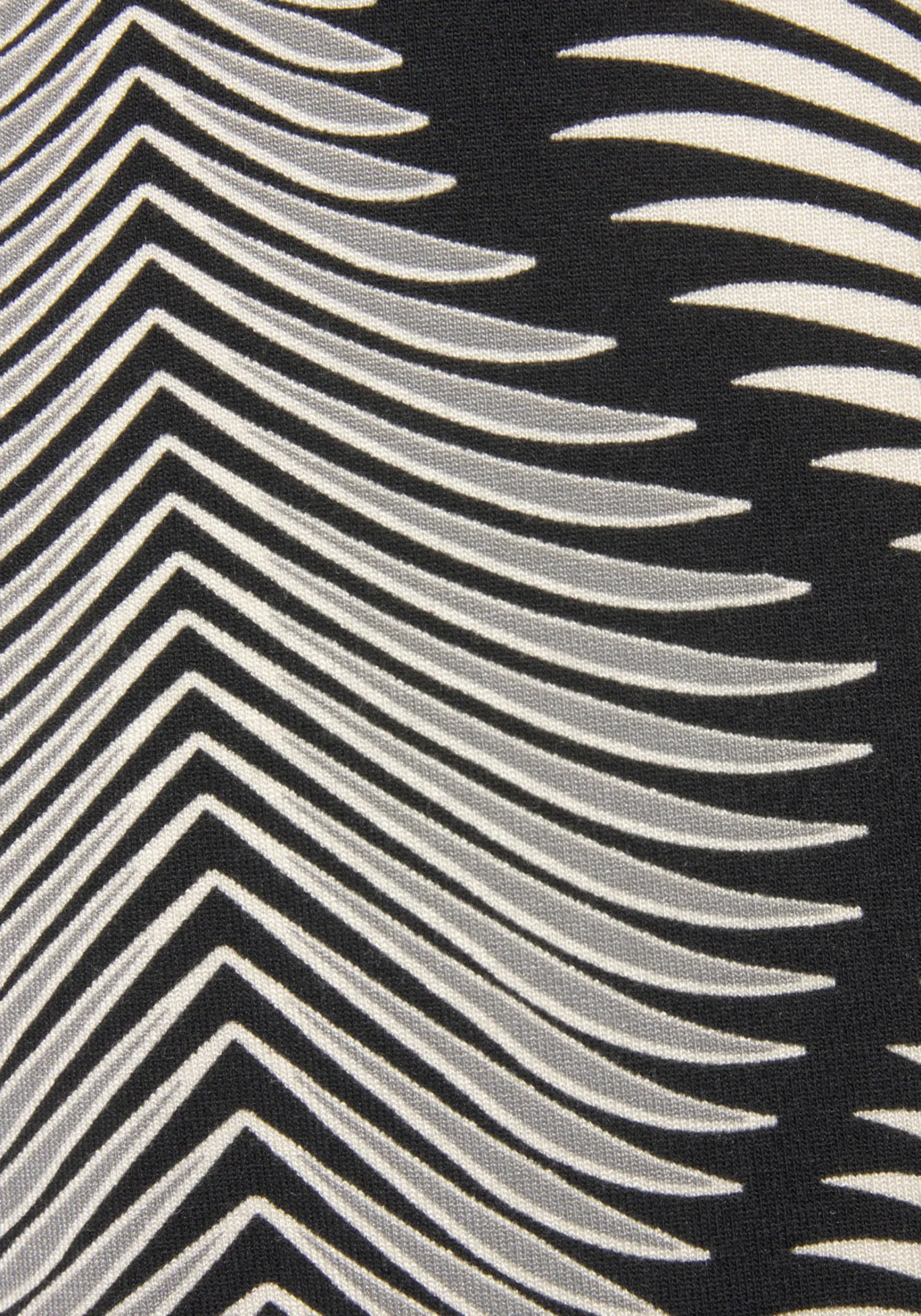Nachtwäsche|LASCANA Kimono schwarz-weißbedruckt