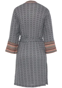 Nachtwäsche|Vivance Dreams Kimono braungemustert