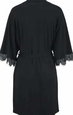 Nachtwäsche|LASCANA Kimono schwarz