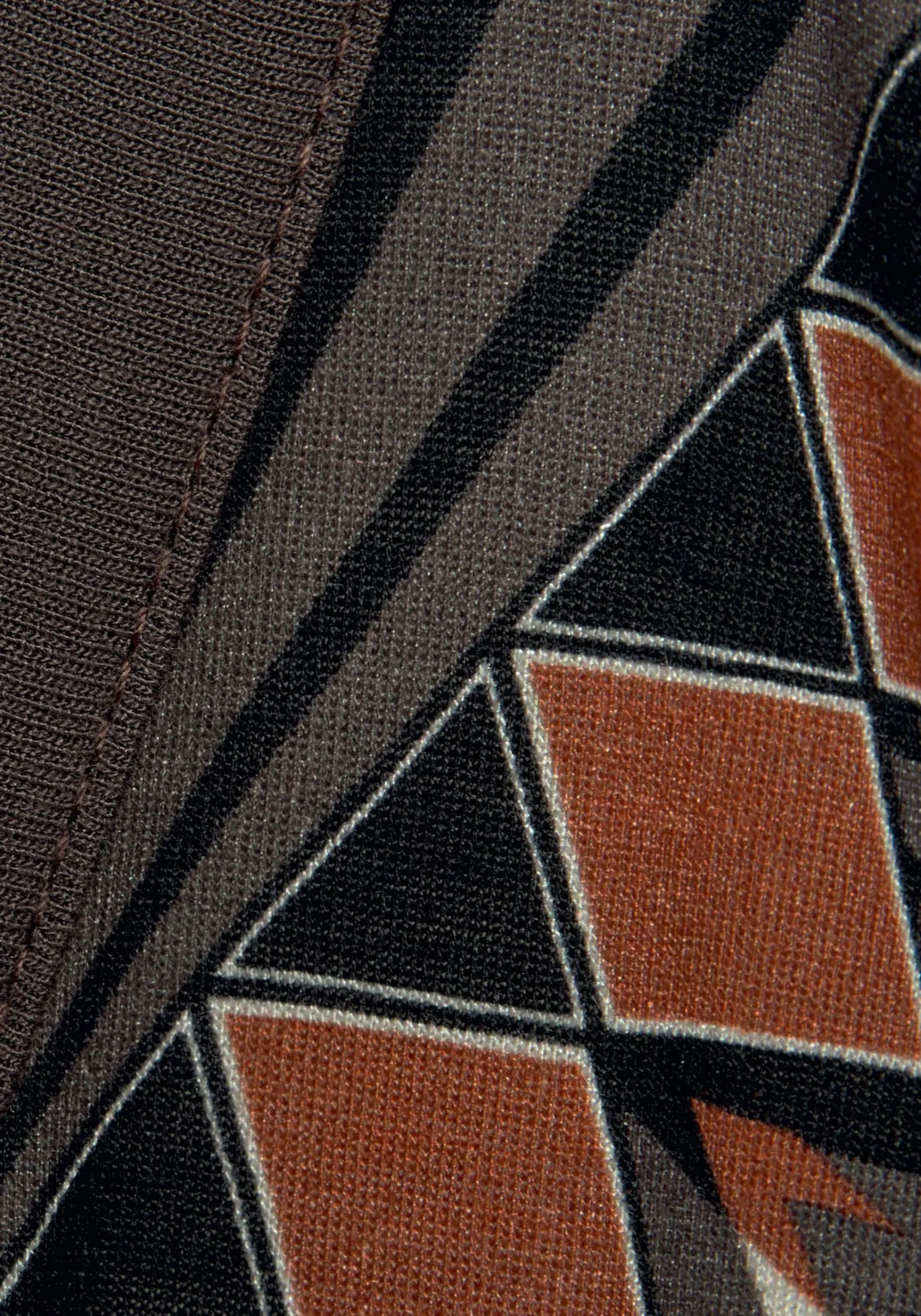 Nachtwäsche|LASCANA Kimono braun-gemustert