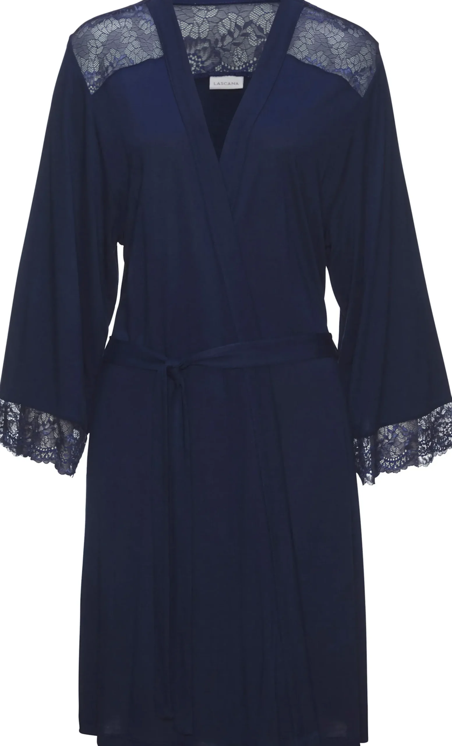 Nachtwäsche|LASCANA Kimono nachtblau