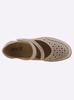 Pumps|airsoft comfort+ Klettschuh taupe
