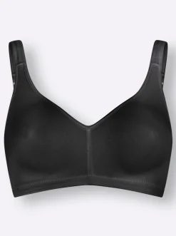 Bhs|Naturana Komfort-BH ohne Bügel weiß+schwarz