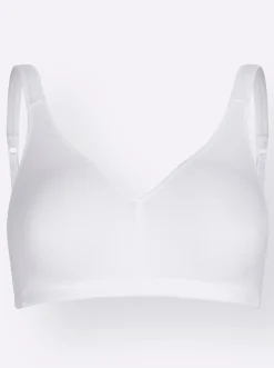Bhs|Naturana Komfort-BH ohne Bügel weiß+schwarz