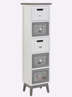Badmöbel|heine home Kommode weiß-grau