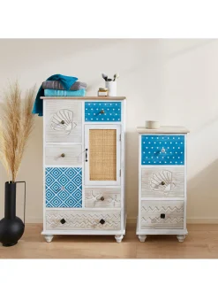 Badmöbel|heine home Kommode weiß-natur