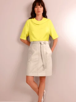 Blusen|CREATION L PREMIUM Kurzarmbluse limone