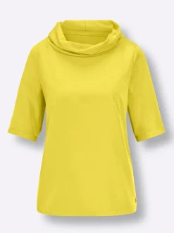 Blusen|CREATION L PREMIUM Kurzarmbluse limone