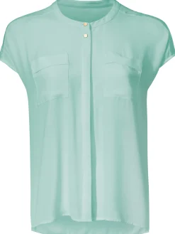 Basics|Blusen|heine Kurzarm-Bluse in Oversize-Passform mint