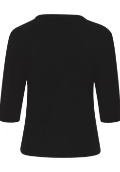 Pullover|LASCANA Kurzarmpullover schwarz