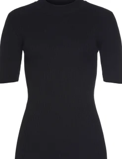 Pullover|LASCANA Kurzarmpullover schwarz