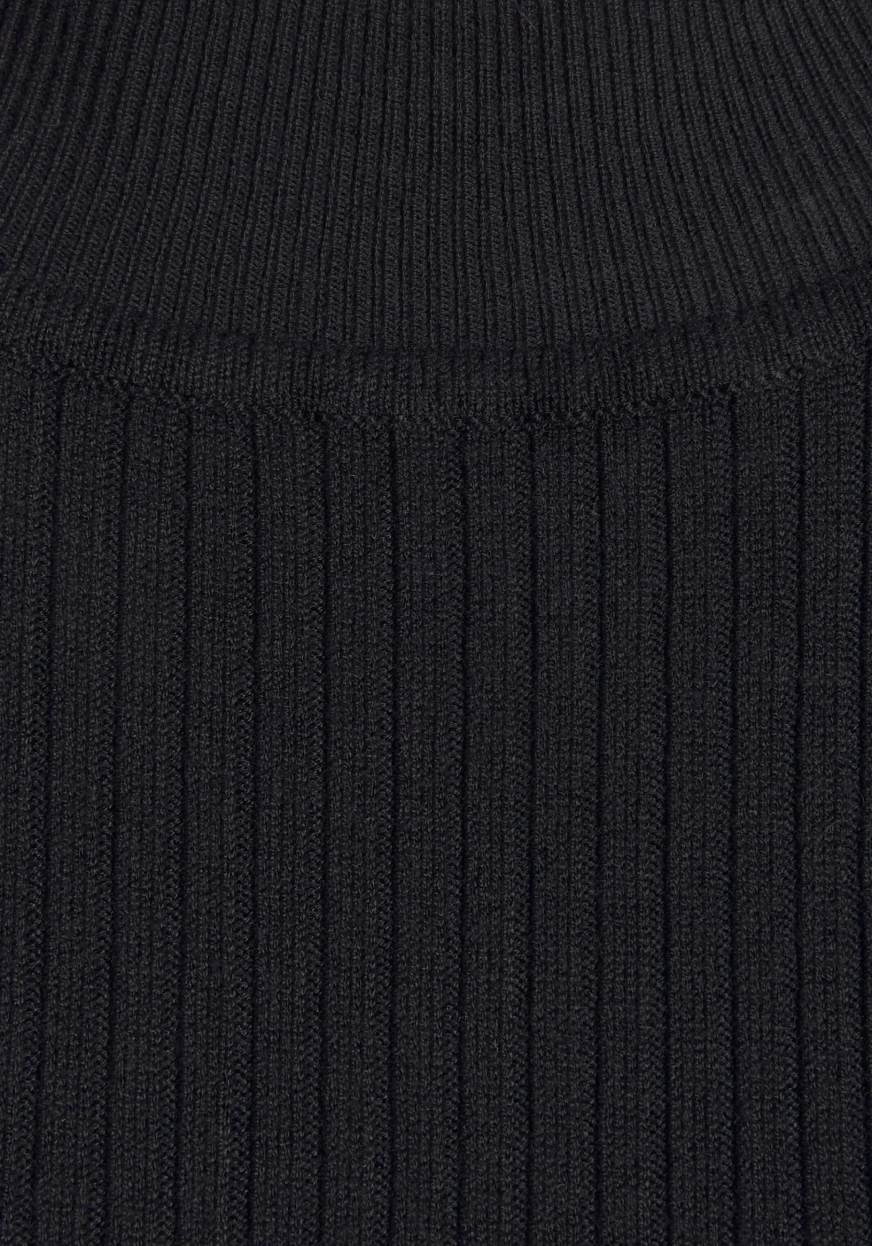Pullover|LASCANA Kurzarmpullover schwarz