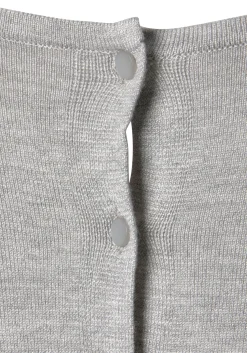 Strandmode|Pullover|Vivance Kurzarmpullover grau-meliert