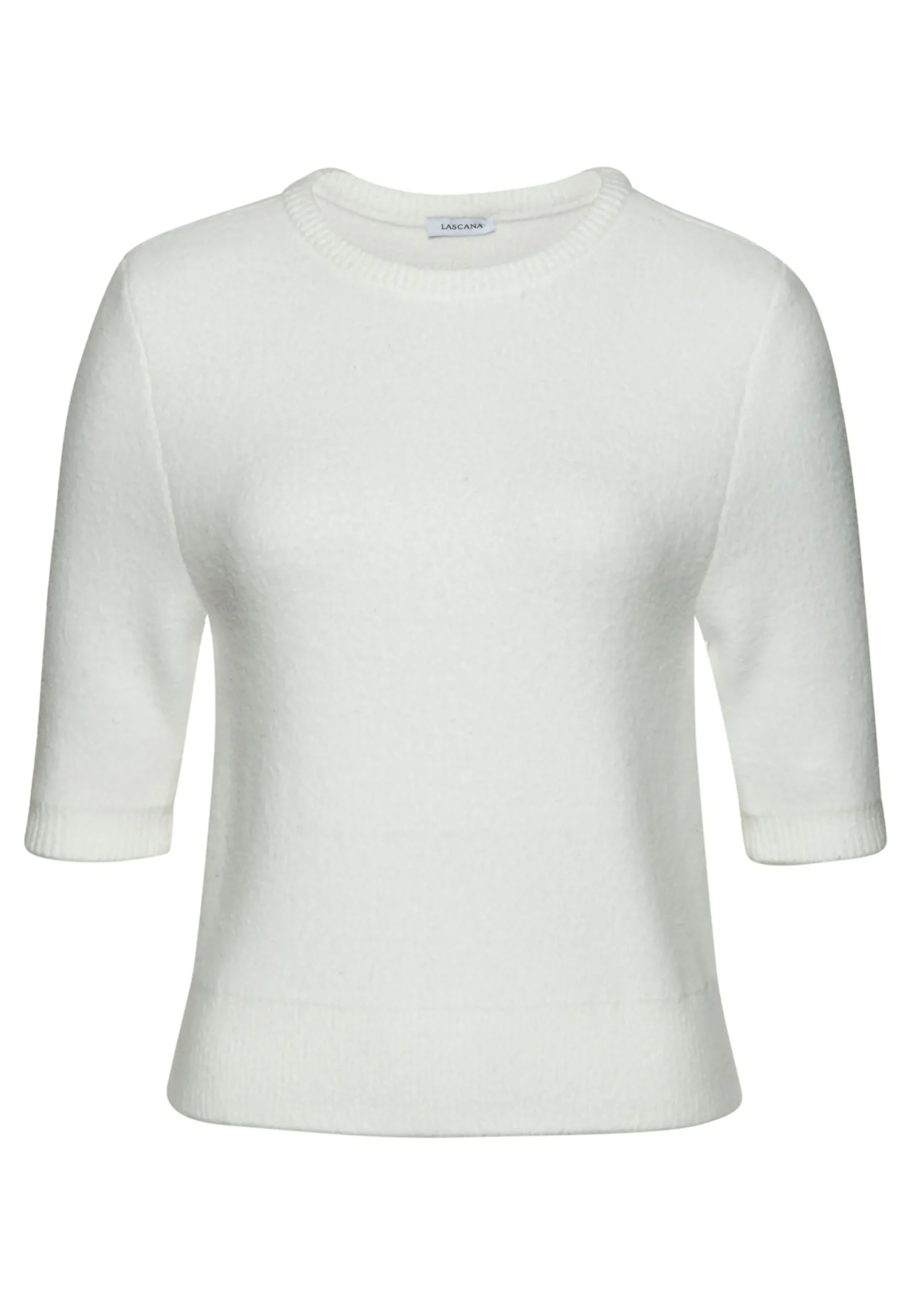 Strandmode|Pullover|LASCANA Kurzarmpullover creme