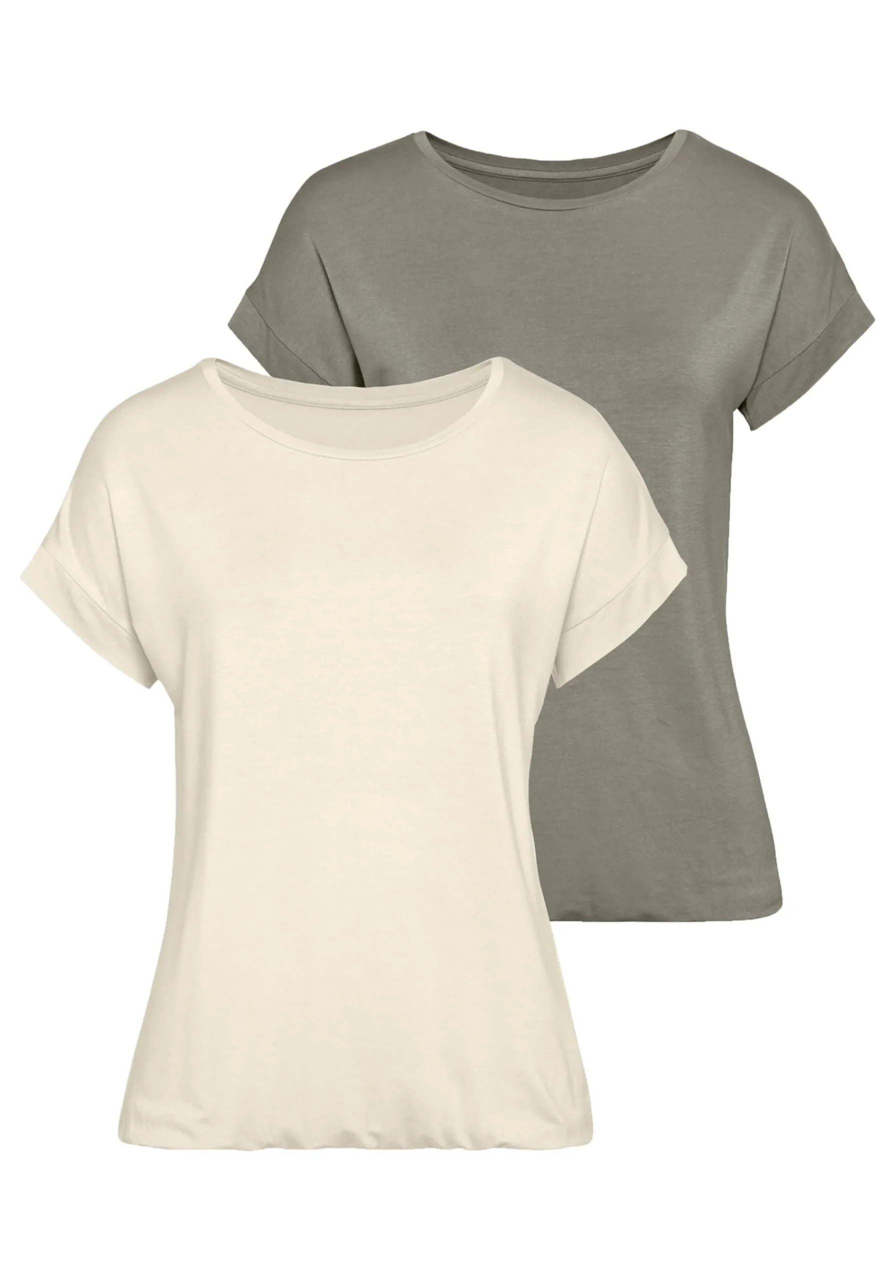 Strandmode|Shirts|Vivance Kurzarmshirt beige,khaki