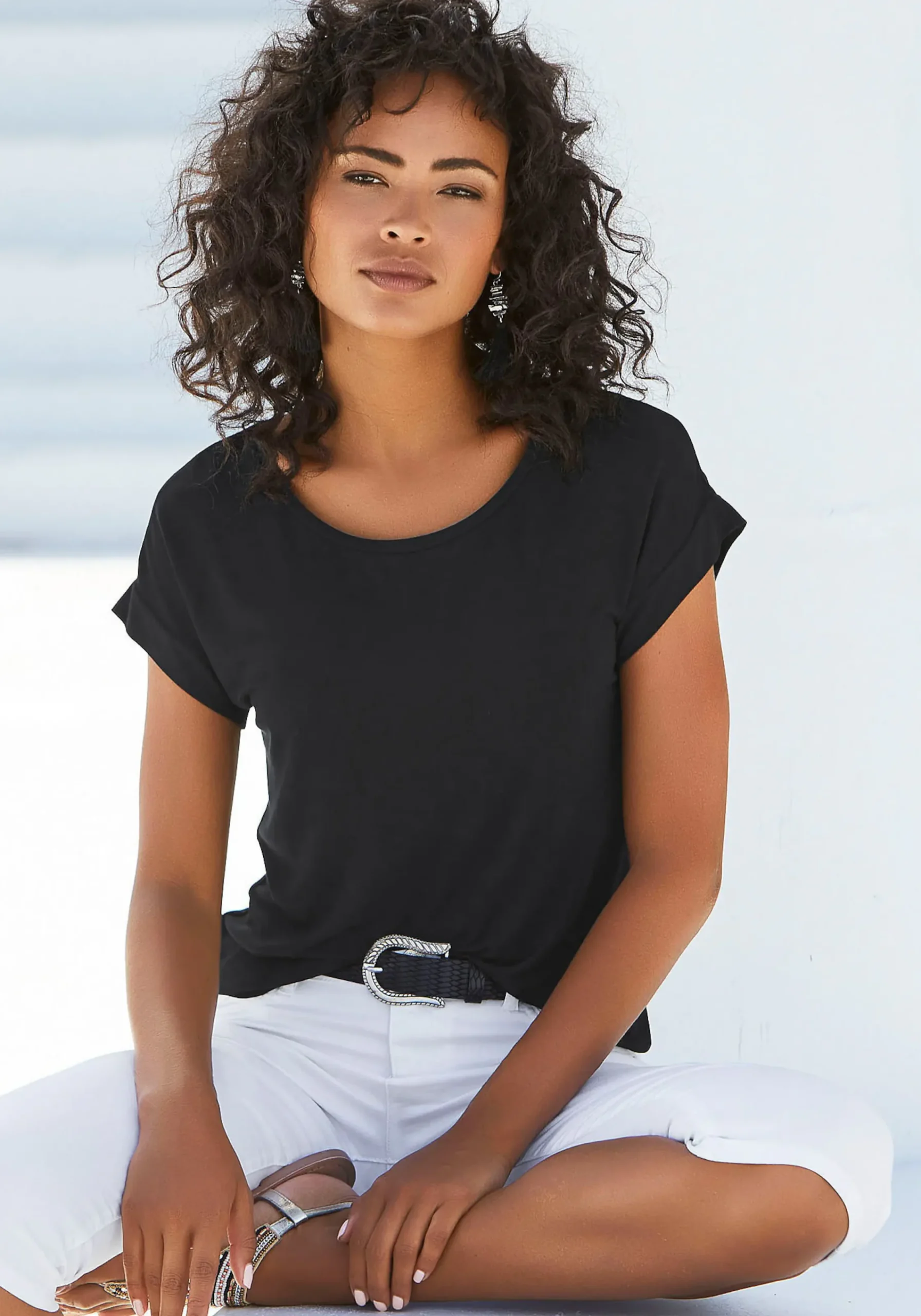 Homewear|Homewear|Vivance Kurzarmshirt schwarz