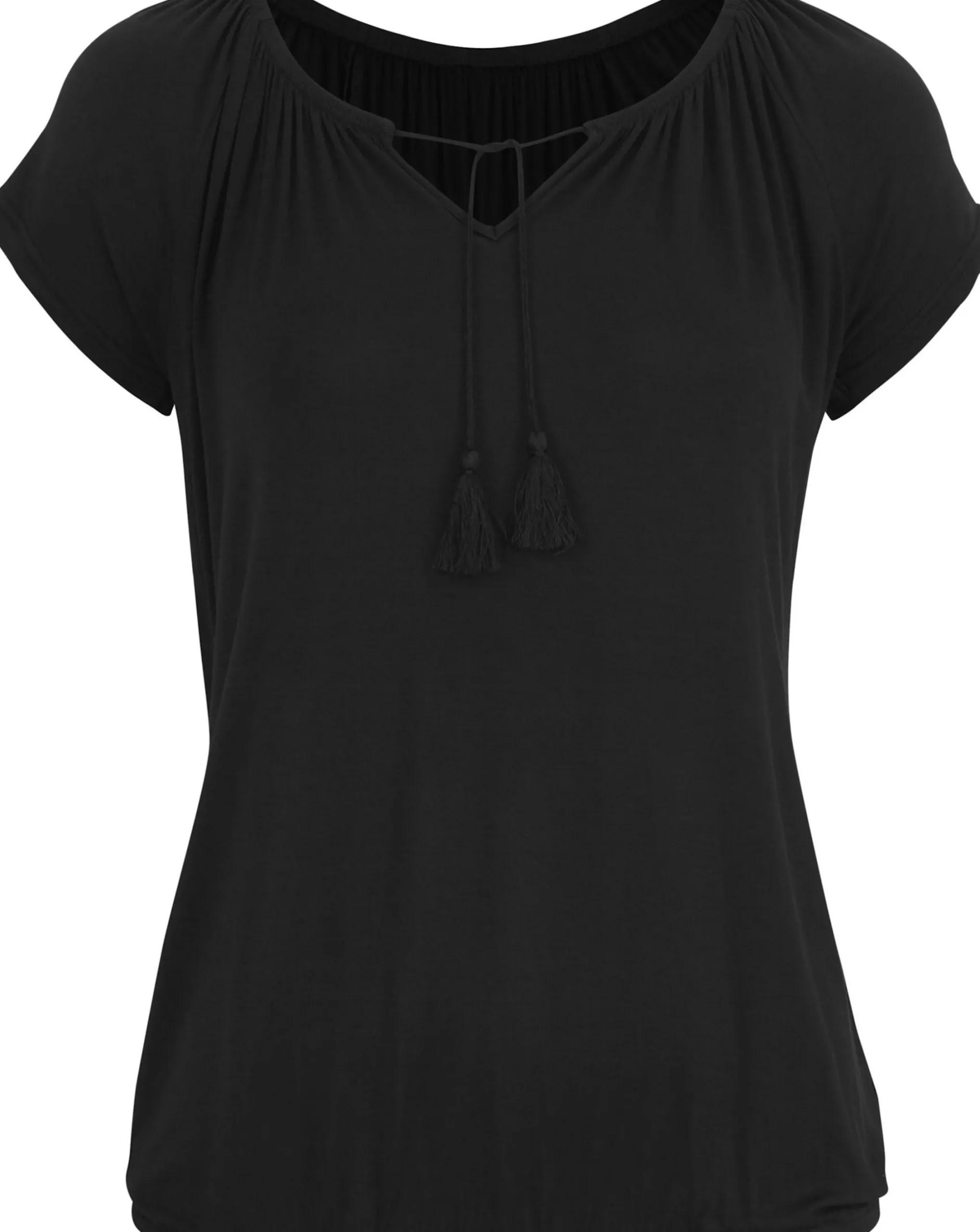 Strandmode|Shirts|Vivance Kurzarmshirt navy-gemustert,schwarz