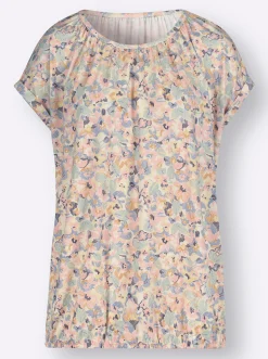 Shirts| Kurzarmshirt champagner-bedruckt
