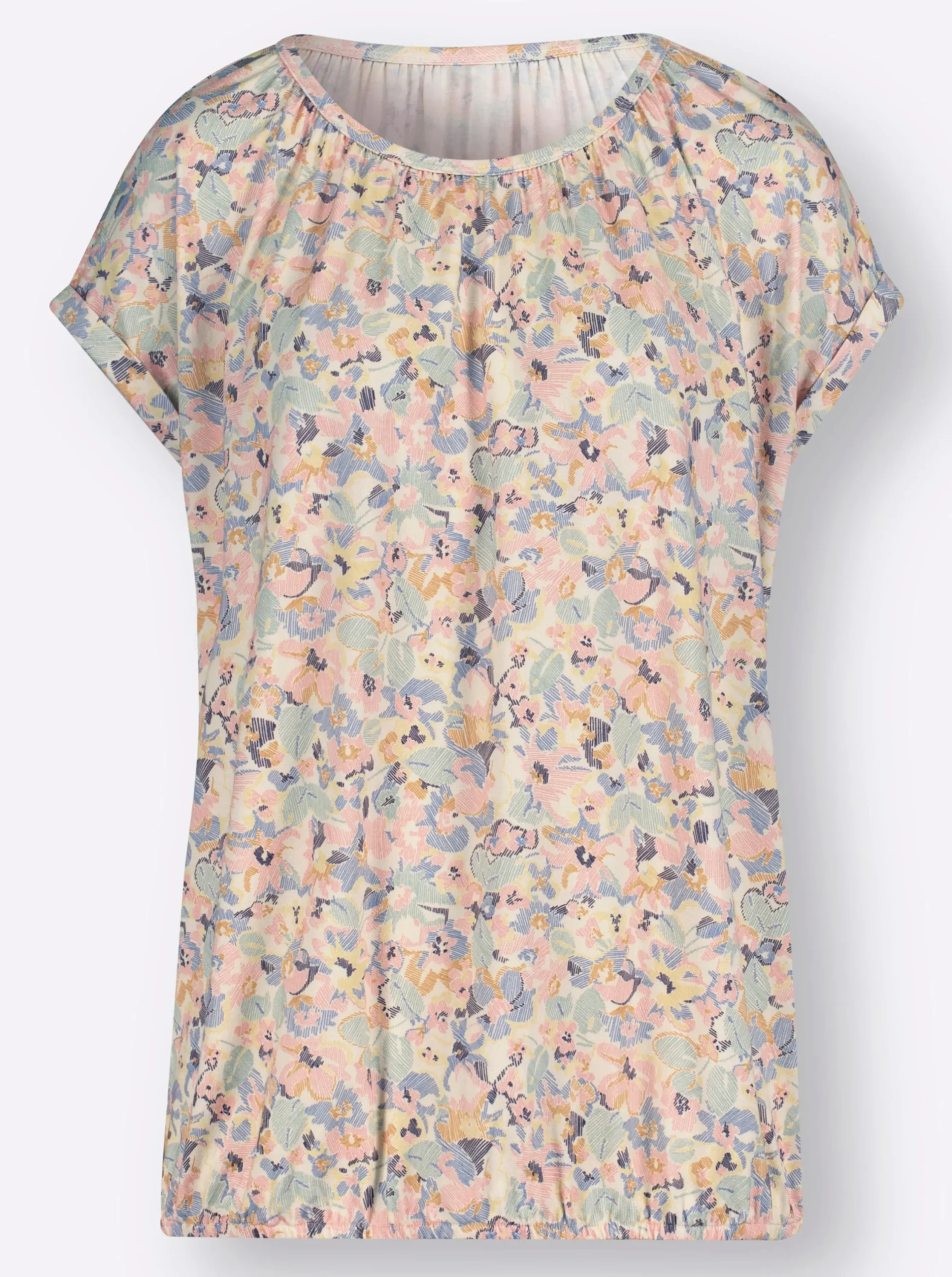 Shirts| Kurzarmshirt champagner-bedruckt