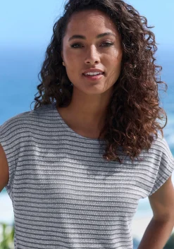 Strandmode|Vivance Kurzarmshirt blau
