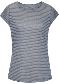 Strandmode|Vivance Kurzarmshirt blau