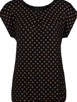 Shirts|LASCANA Kurzarmshirt taupe,schwarz
