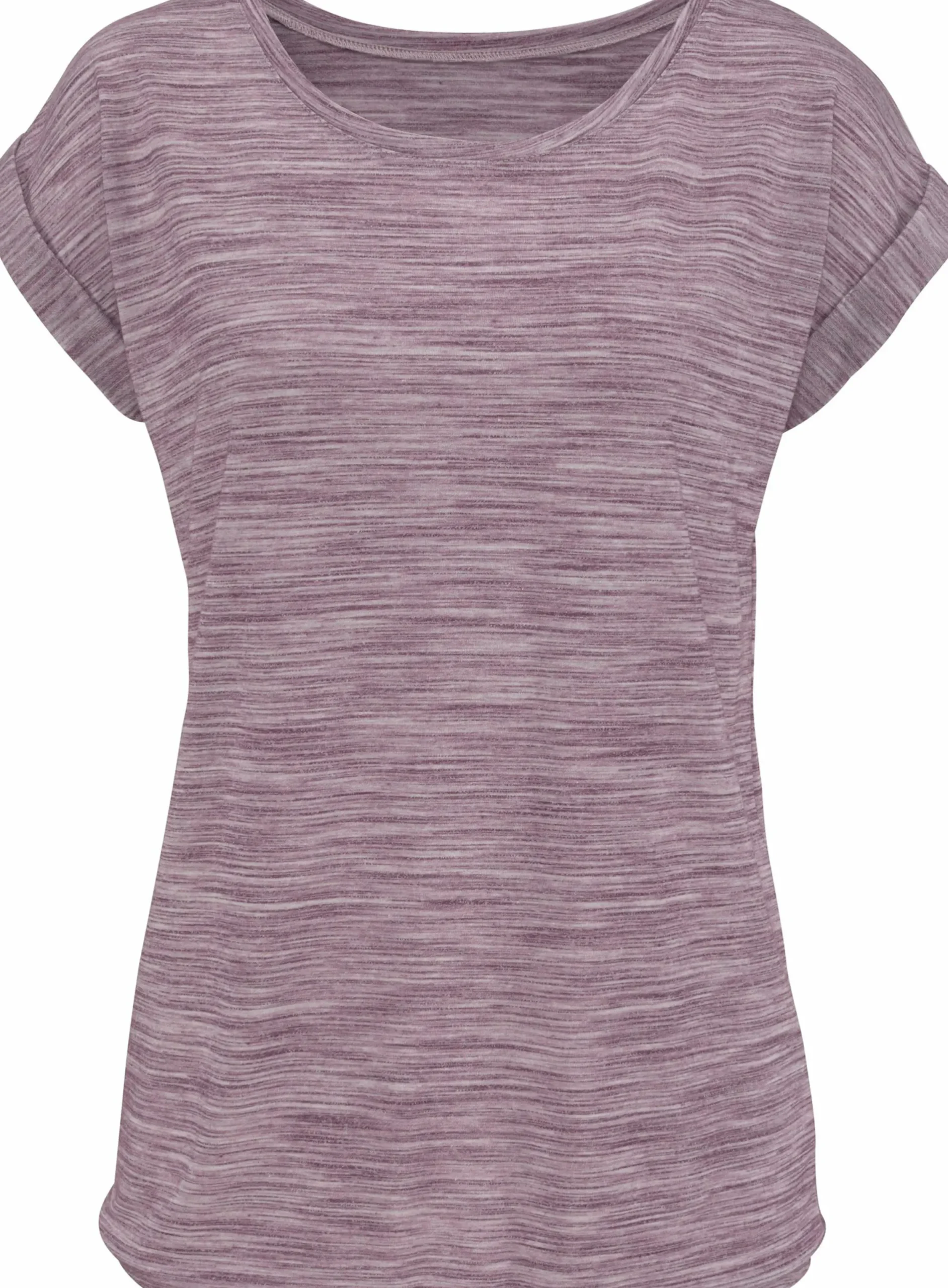 Shirts|Beachtime Kurzarmshirt beere-meliert,grau-meliert