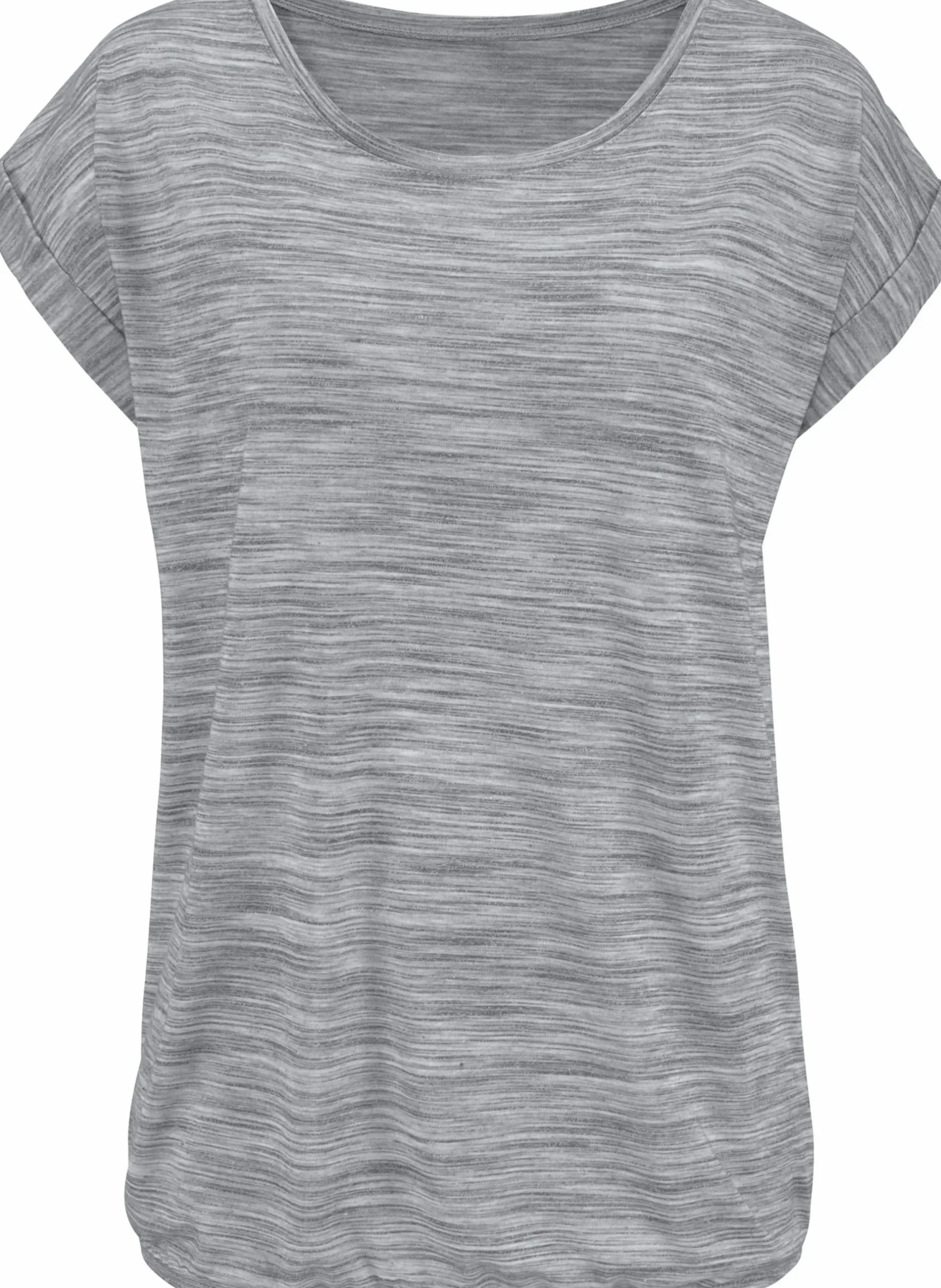 Shirts|Beachtime Kurzarmshirt beere-meliert,grau-meliert