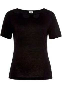 Strandmode|Buffalo Kurzarmshirt schwarz