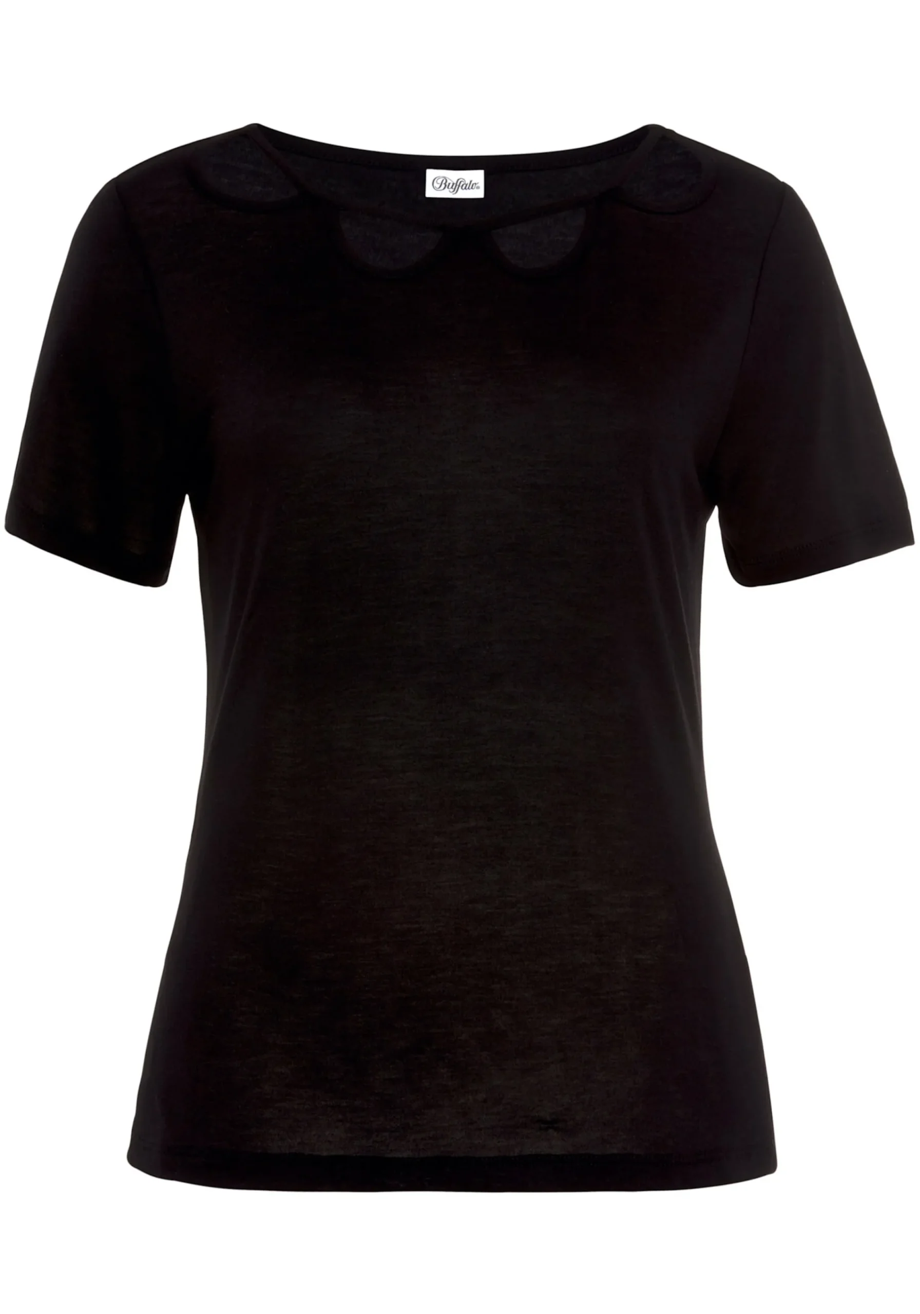 Strandmode|Buffalo Kurzarmshirt schwarz