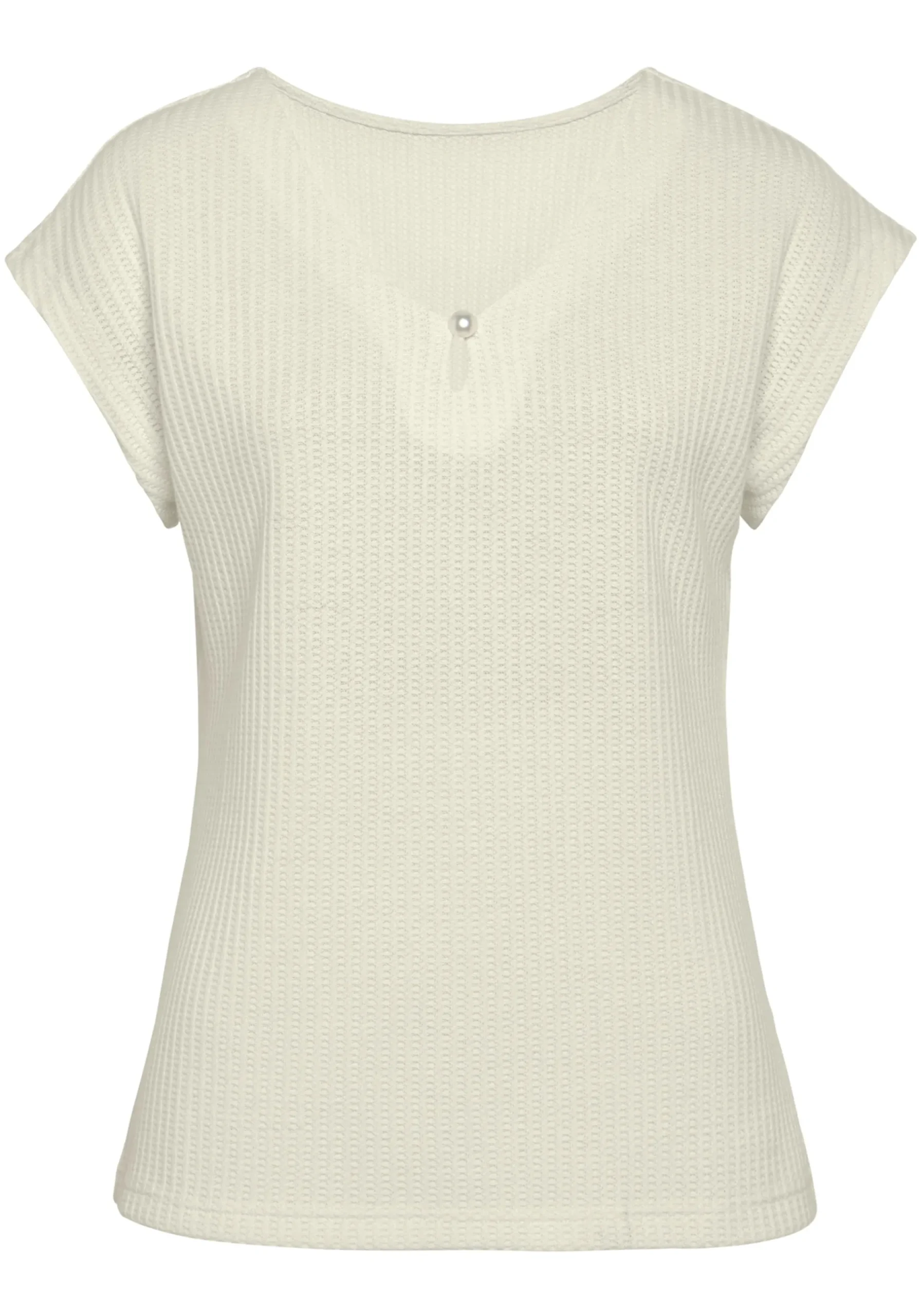 Strandmode|LASCANA Kurzarmshirt creme