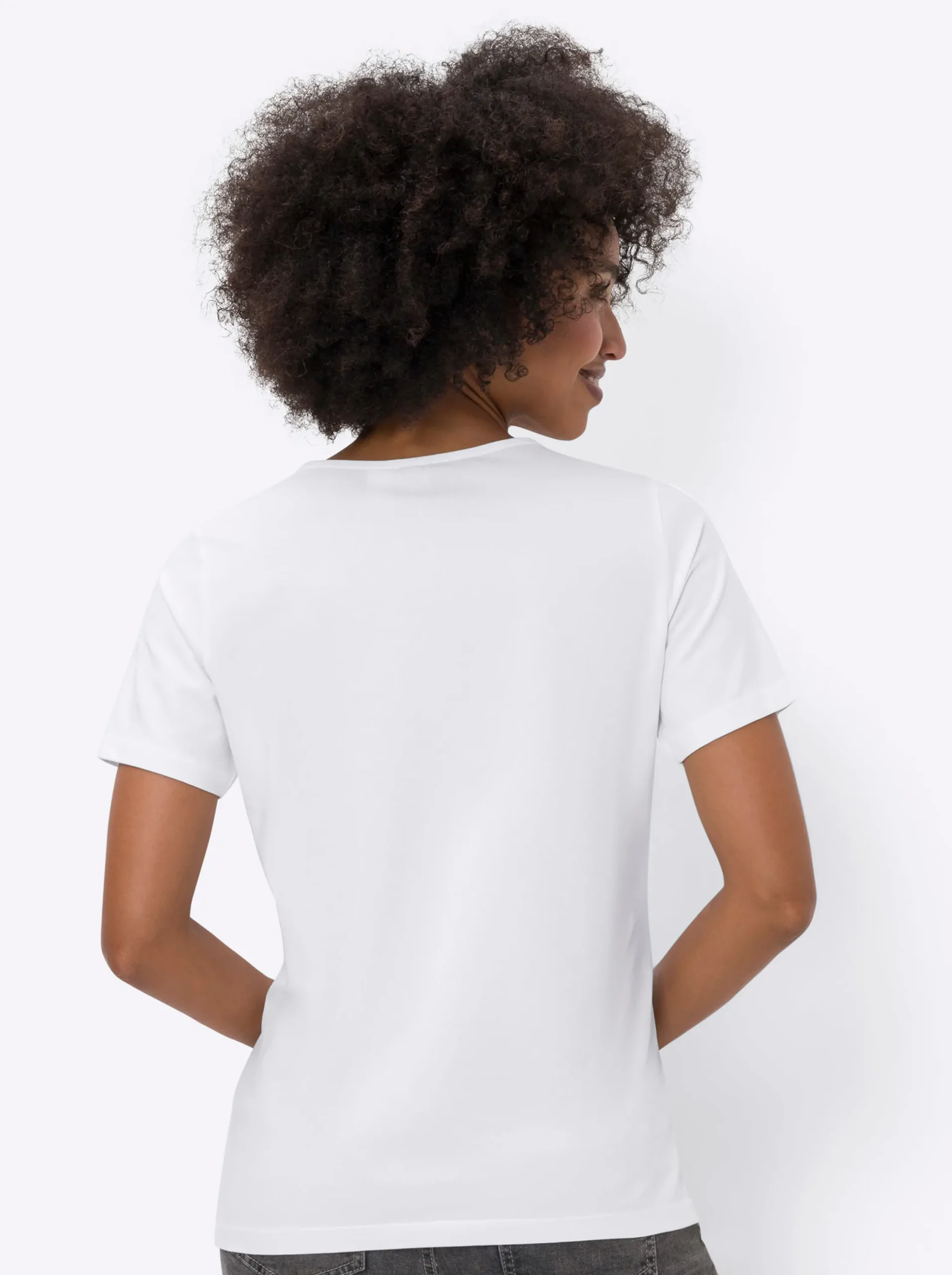 Shirts|heine Kurzarmshirt ecru-camel