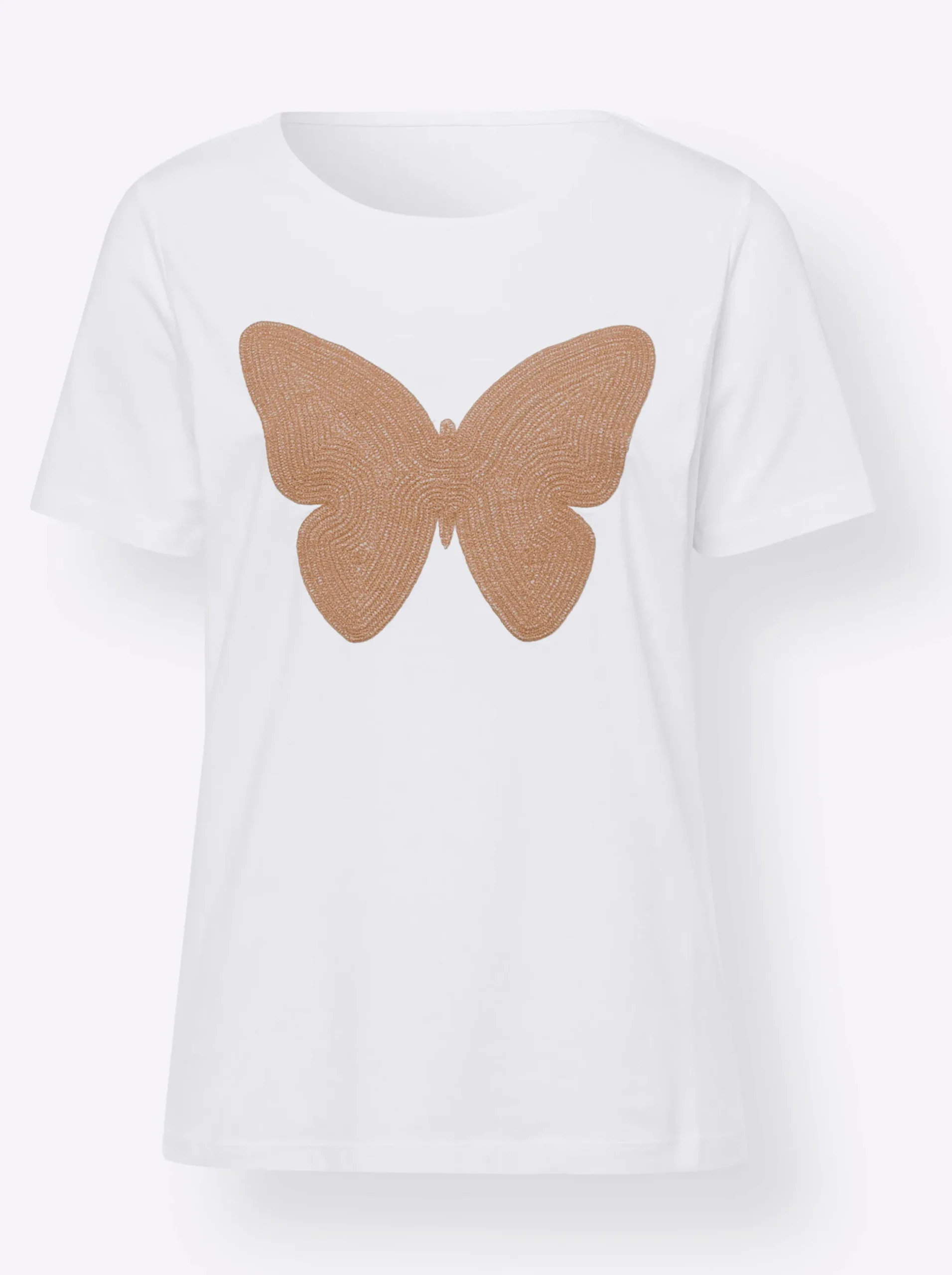 Shirts|heine Kurzarmshirt ecru-camel