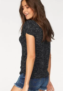 Shirts|LASCANA Kurzarmshirt schwarz,weiß