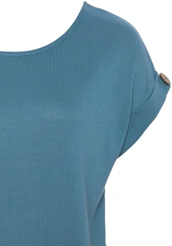 Strandmode|LASCANA Kurzarmshirt blau