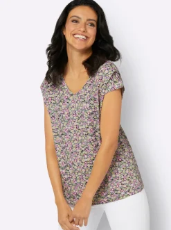 Shirts| Kurzarmshirt anthrazit-bedruckt
