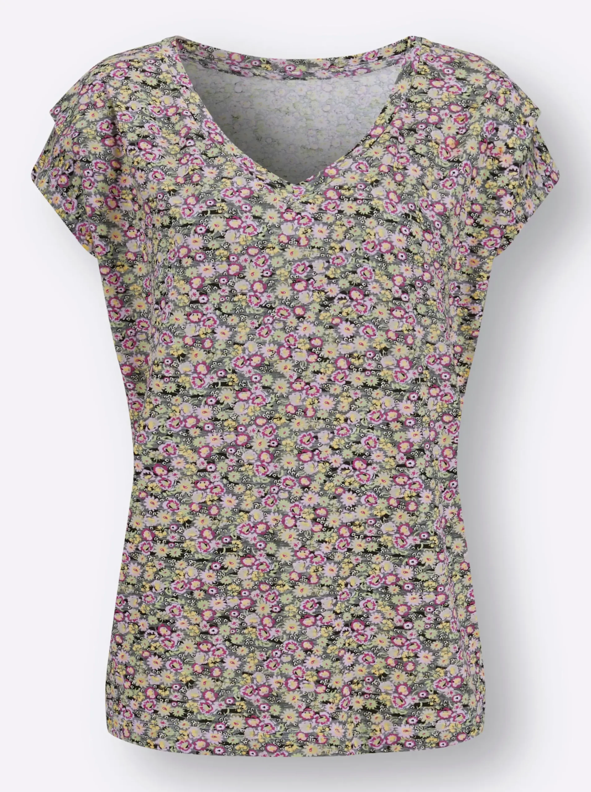Shirts| Kurzarmshirt anthrazit-bedruckt