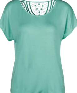 Shirts|Vivance Kurzarmshirt mint,creme