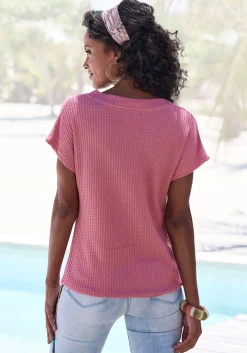 Shirts|LASCANA Kurzarmshirt beere