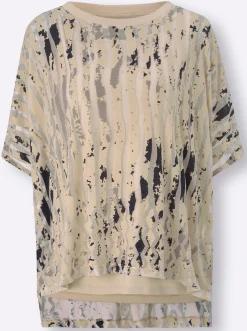 Shirts| Kurzarmshirt ecru-sand