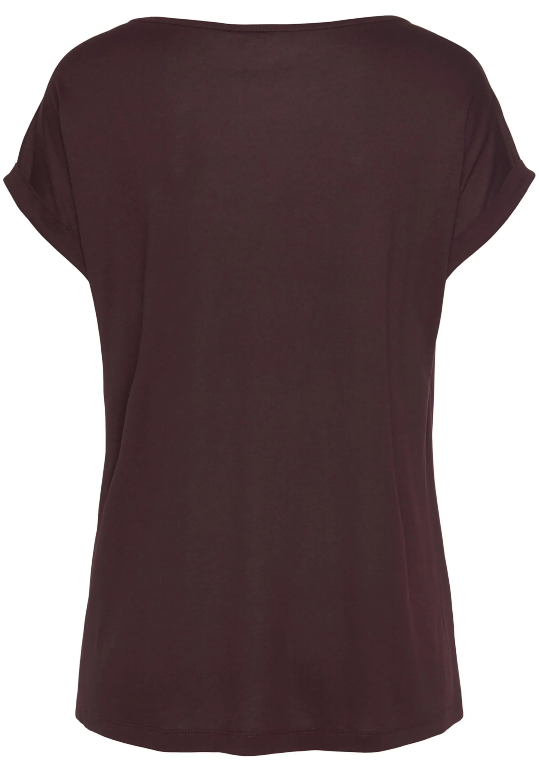 Shirts|LASCANA Kurzarmshirt aubergine/burgunder